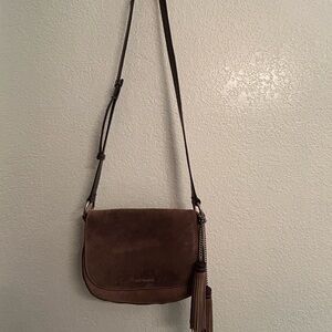 MICHAEL Michael Kors Brown Crossbody Bag with Distressed Leather